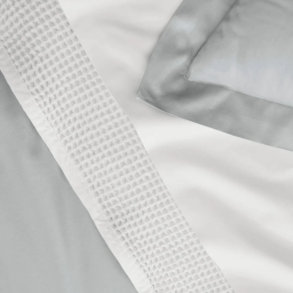 Boll & Branch Signature Hemmed Duvet Cover Set Cotton Bloom White Beige Oak